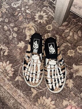 Vans Leopard Print Slip-On with White Graphic
